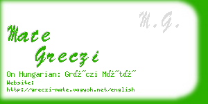 mate greczi business card